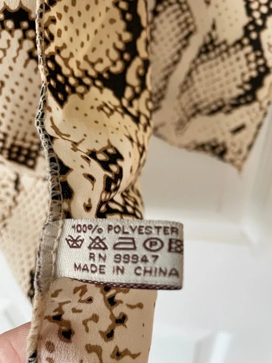 Snake Print Kimono Cardigan in Beige and Black - Picture 5 of 5